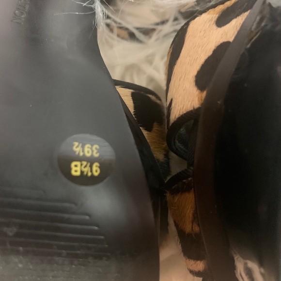 BCBGeneration Faux Leopard Print Open-Toe Heels - Picture 7 of 8